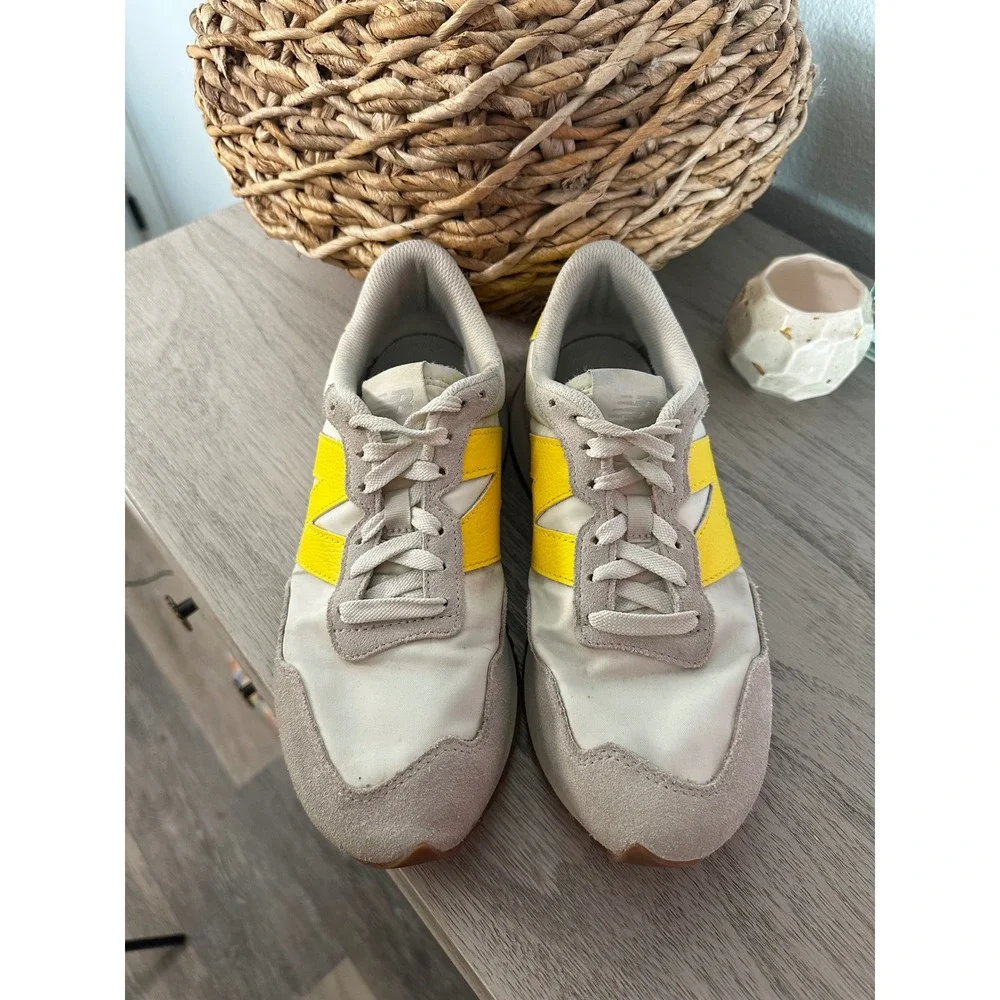 New Balance 237 Women's Sneakers WS237GE‎ Yellow Gray Size 8.5